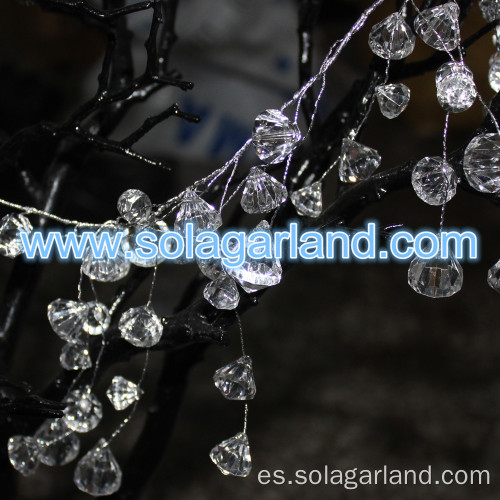 Decoración de la boda de la guirnalda de cuentas de cristal de diamante acrílico